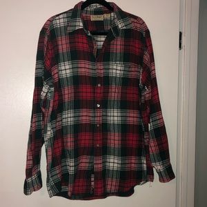 Men’s LL Bean Flannel Plaid Button-down